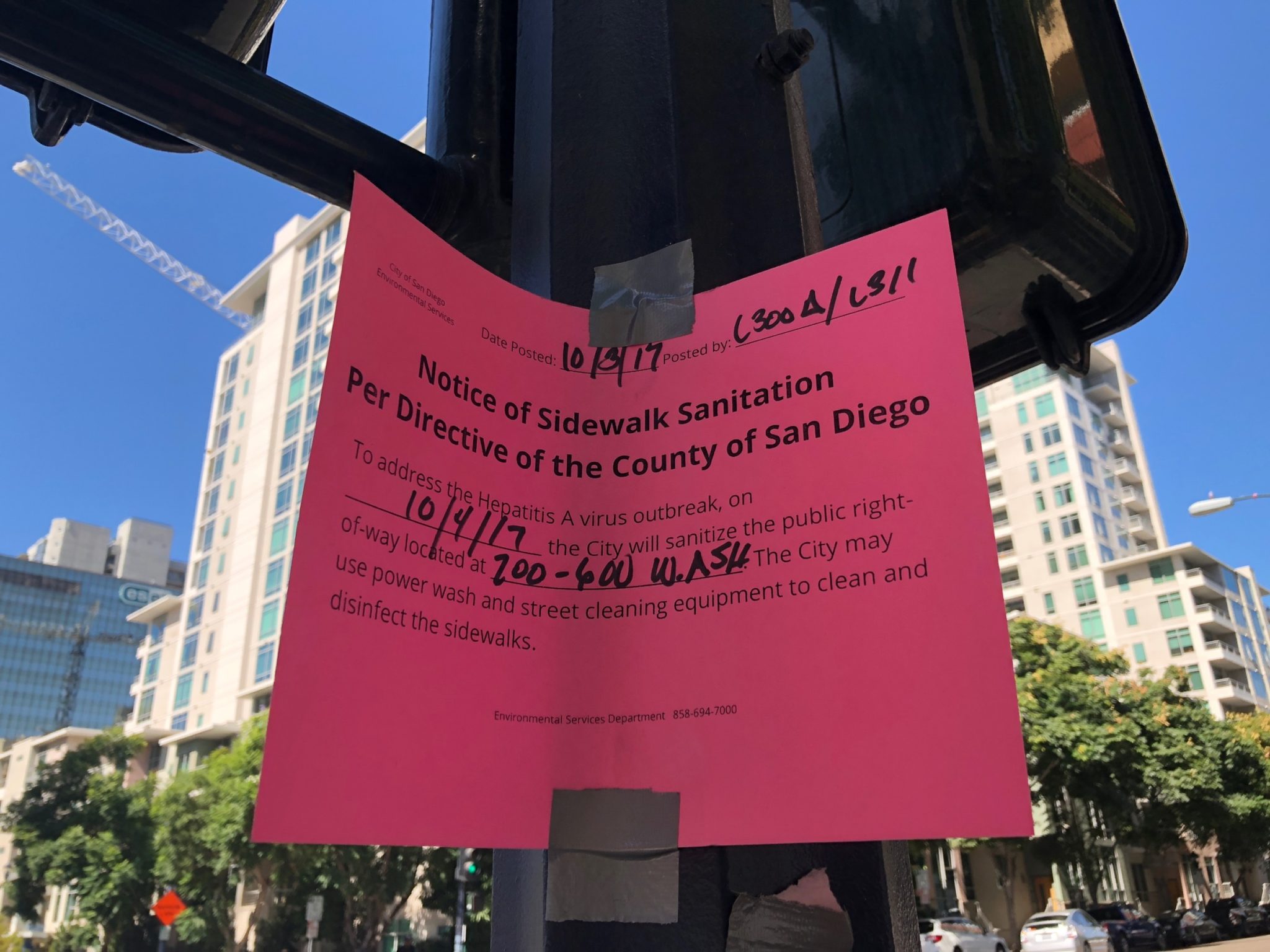 hepatitis a cleanup sign