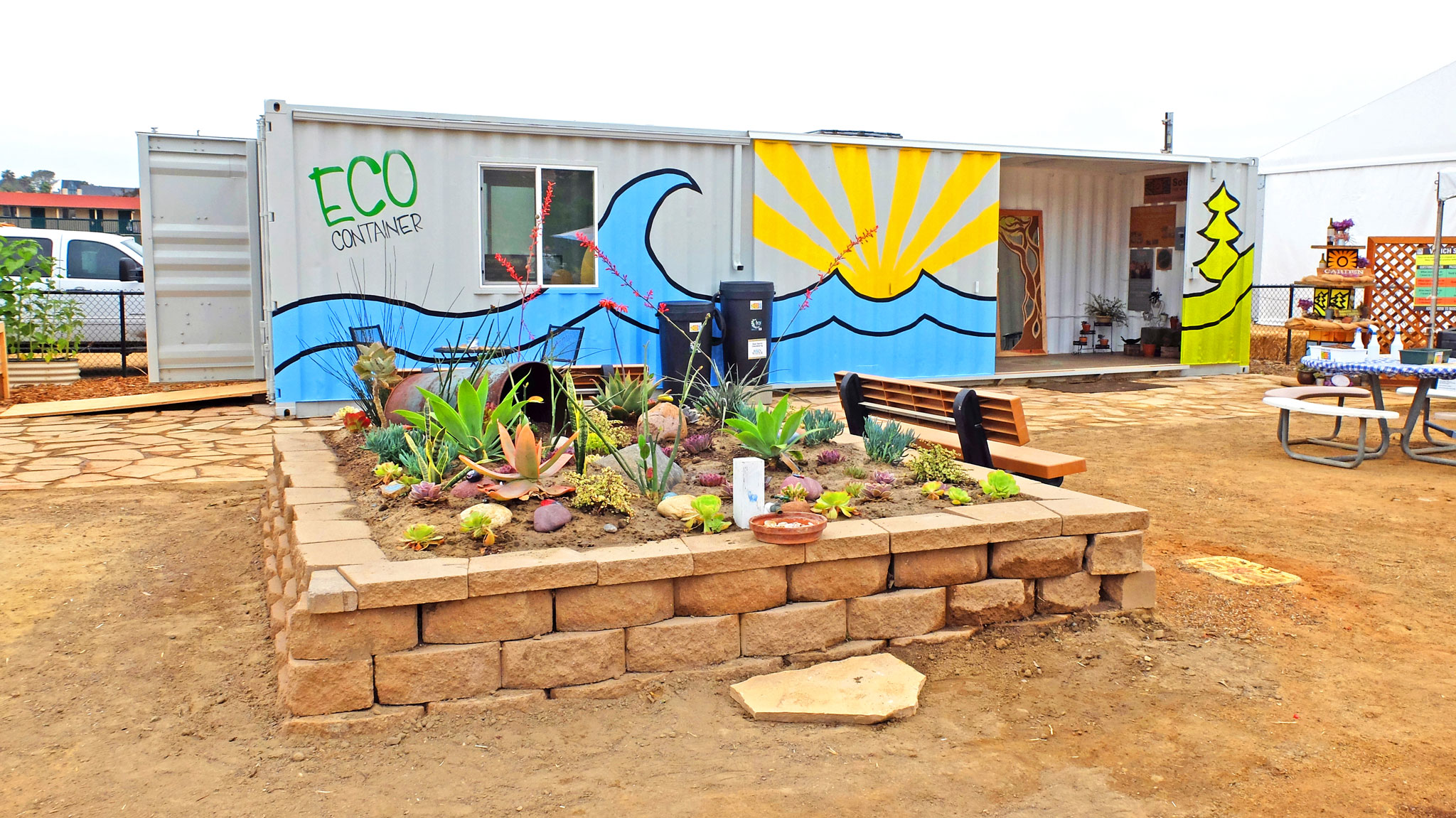 Solana Center eco container succulent garden