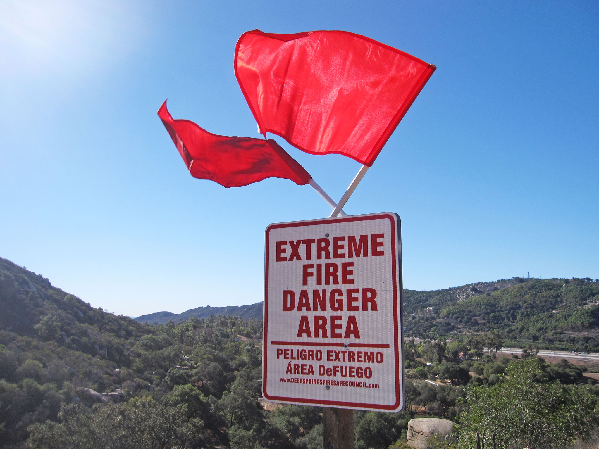 Extreme fire danger area