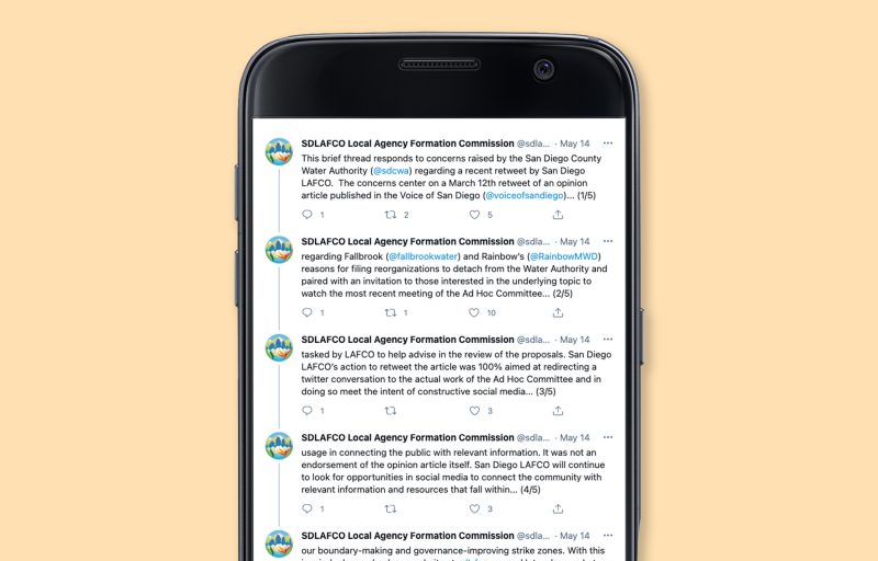 Tweets sent by the Local Agency Formation Committee