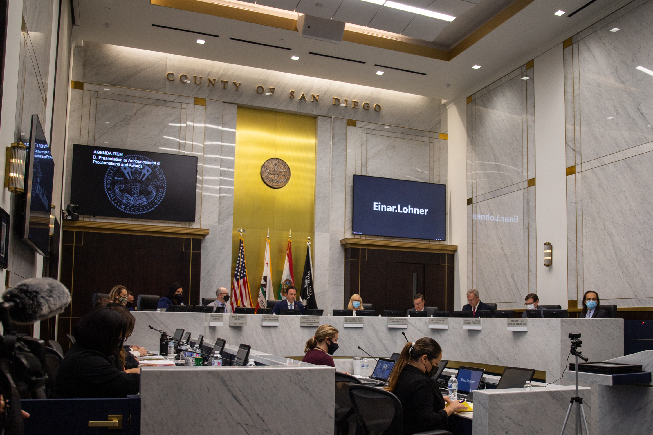 The San Diego County Board of Supervisors