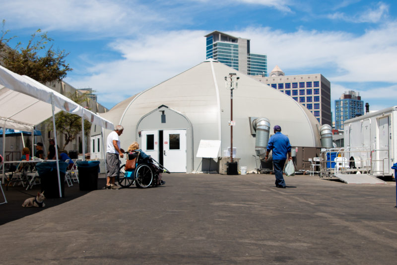 temporary bridge shelter