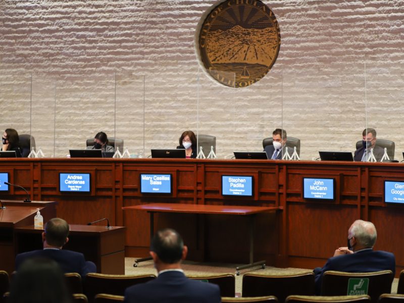 A Chula Vista City Council meeting on Jan. 11, 2022.