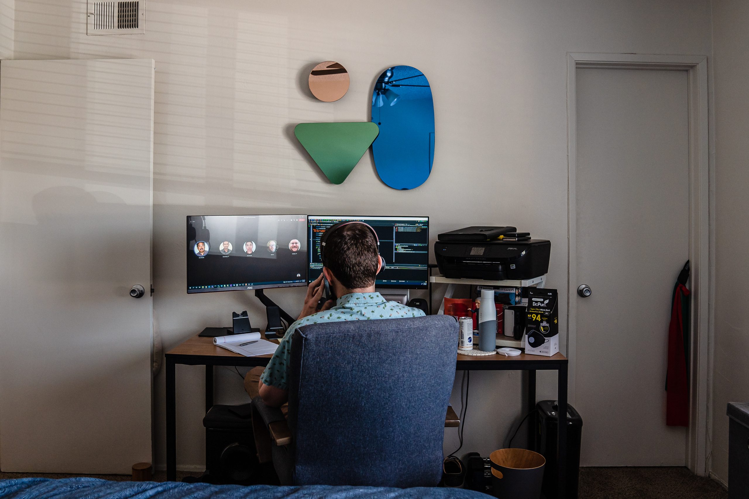 Senior Software Engineer Stephen Shepherd works from home in University Heights on March 2, 2022.