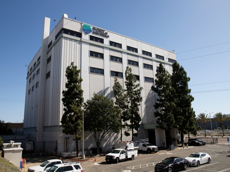 The Port of San Diego's administration building on Pacific Highway on Tuesday, April 12, 2022. / Photo by Jakob McWhinney