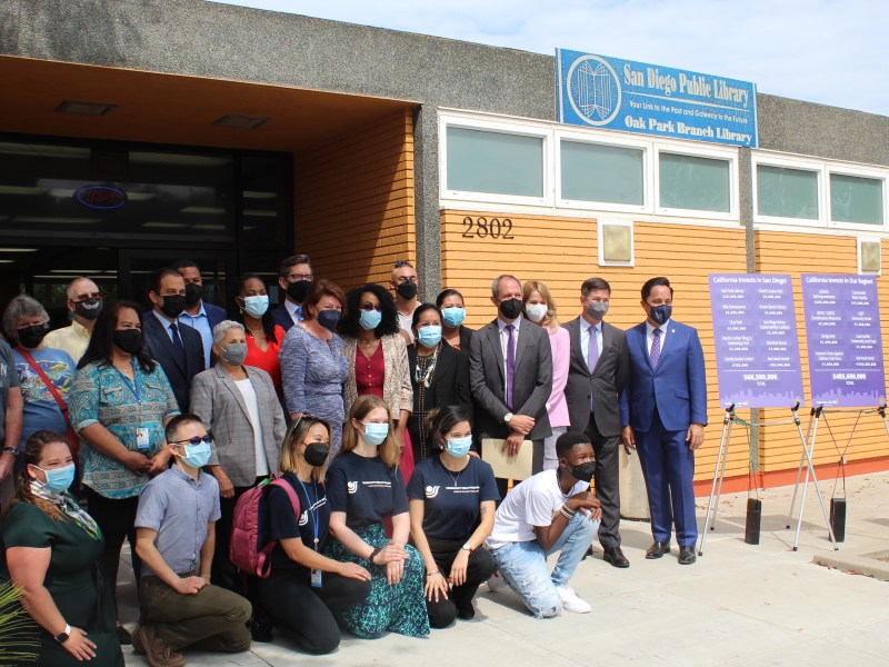 San Diego elected officials announce funding for a new library in Oak Park