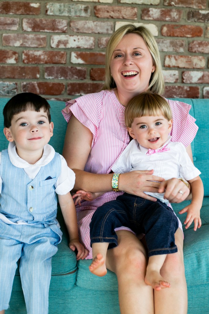Rebecca Williams, SDUSD board candidate hangs out with her two sons in her home in Pacific Beach, CA.