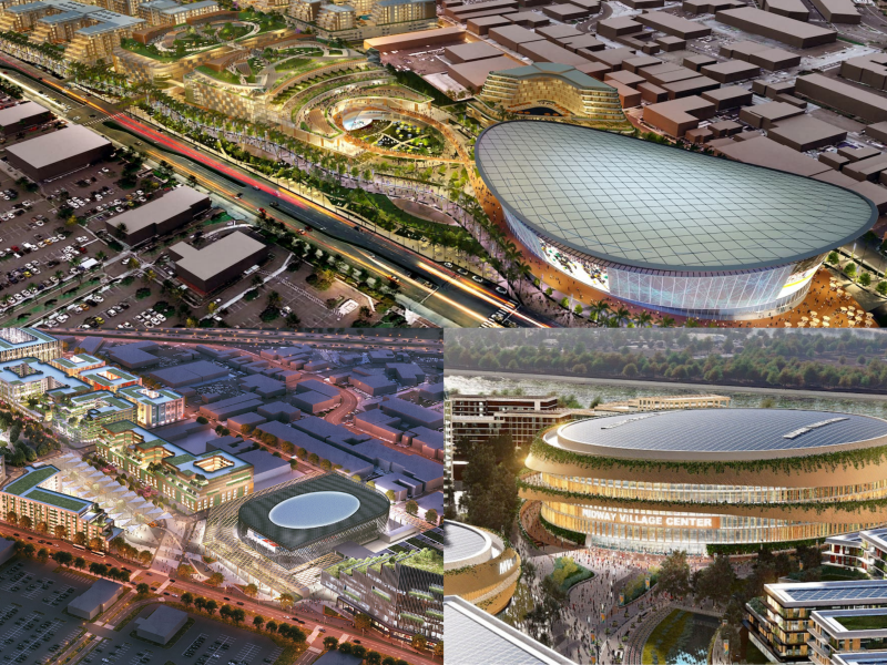 Clockwise from top: Midway Rising, Midway Village+ and HomeTownSD.