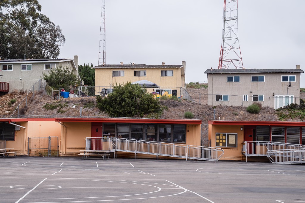 The classroom bungalows at Johnson Elementary School on Sept. 14, 2022. Funding would be used to replace the older style bungalows.