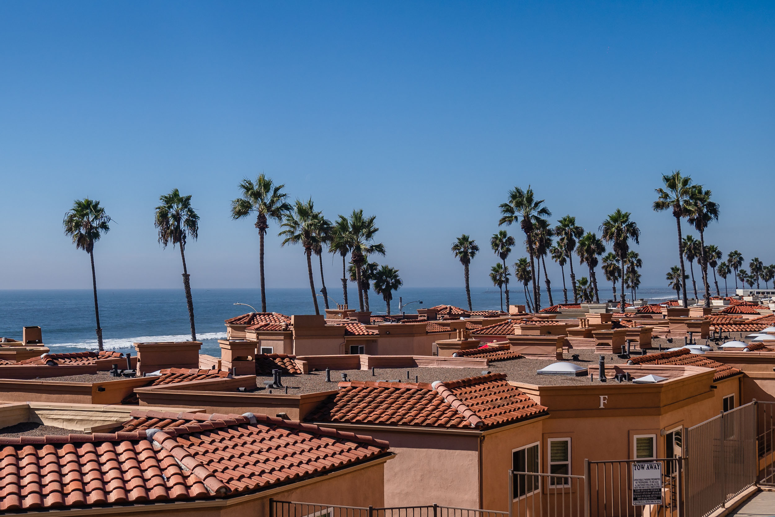 Apartments near the Oceanside Pier on Oct. 18, 2022.