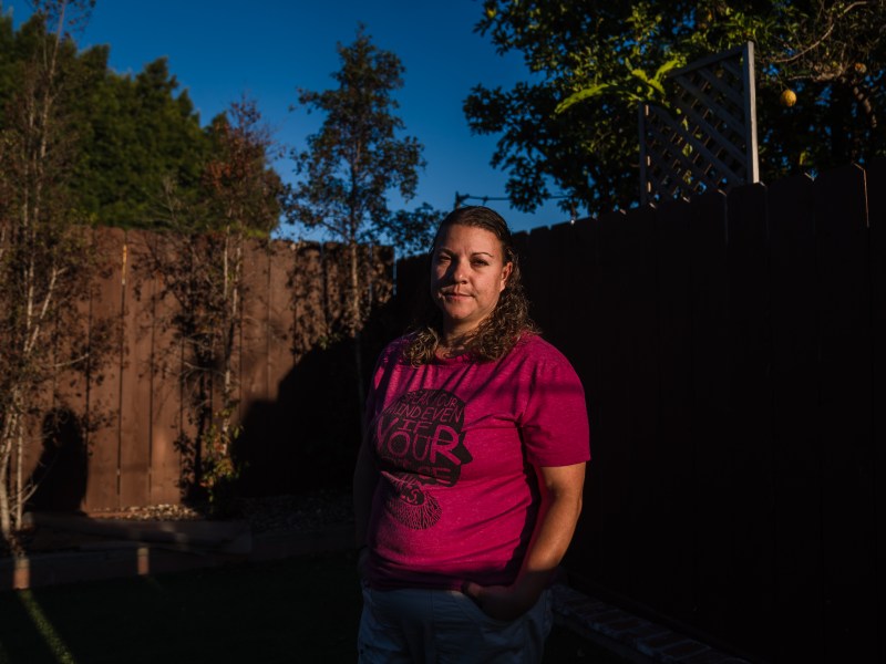 Whitney Chase at home in Kearny Mesa on Oct. 24, 2022.