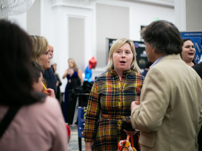 School Board candidate Becca Williams at the Grant Hotel on Nov. 8, 2022. / Photo by Brittany Cruz-Fejeran