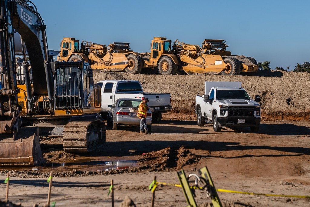 A housing development being built in Oceanside on Dec. 8, 2022.