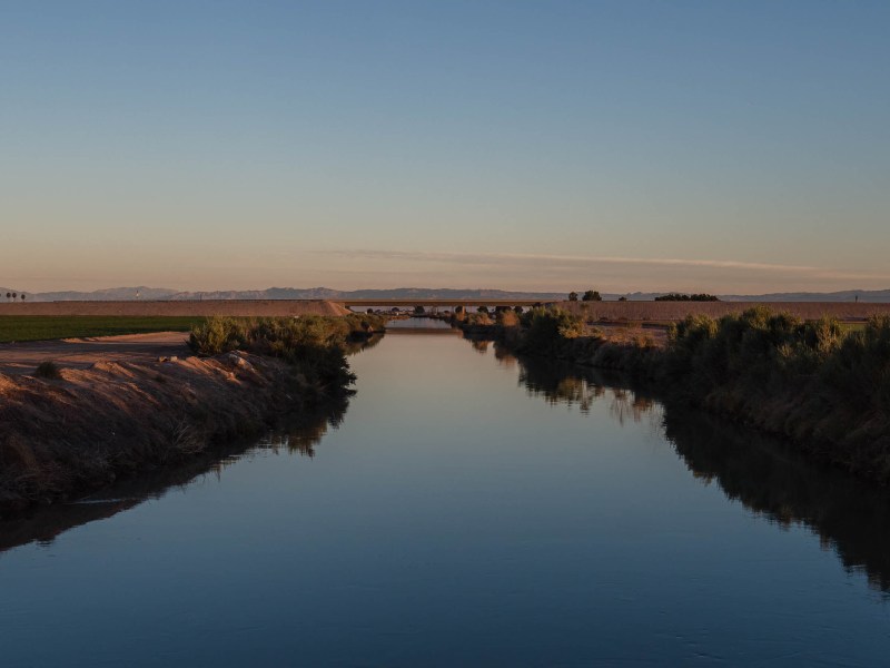 View of a canal in Imperial Valley on Nov. 15, 2022.
