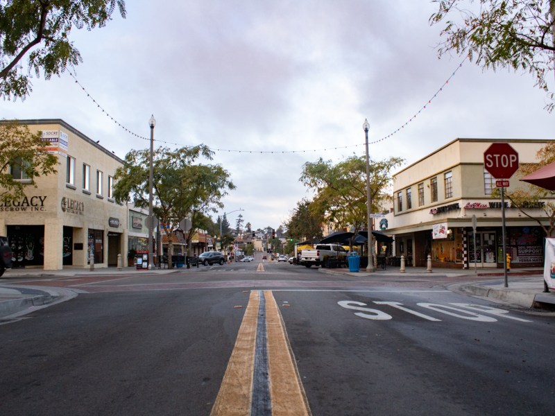 La Mesa Blvd. and Palm Ave. on Dec. 5, 2022 where the Downtown District Sign is planned to be located.