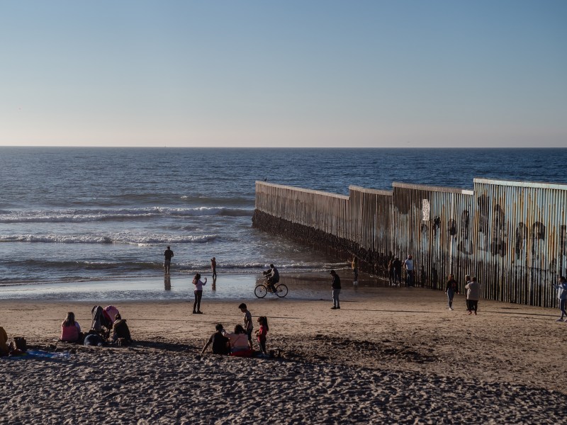 The US-Mexico border wall in Playas de Tijuana on Dec. 21, 2022.
