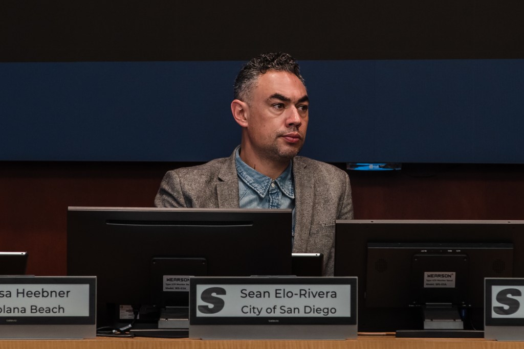Council President Sean Elo-Rivera during a SANDAG Board of Directors meeting in downtown on Jan. 27, 2023.