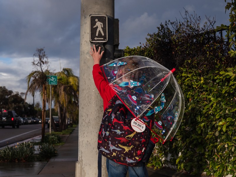 Henry Cole, 5 years old, UTK student, walks to Stephen C. Foster Elementary School with his mother on Jan. 30, 2023.