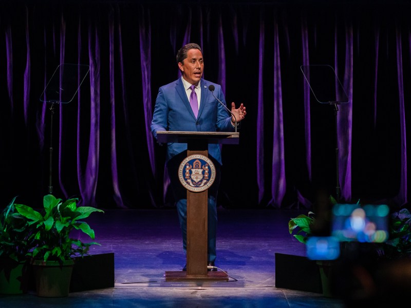 Mayor Todd Gloria delivers 2023 State of the City address at the Civic Theatre on Jan. 10, 2023.