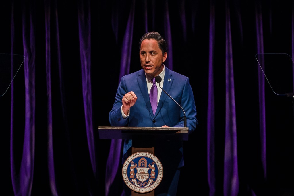 Mayor Todd Gloria delivers 2023 State of the City address at the Civic Theatre on Jan. 10, 2023.