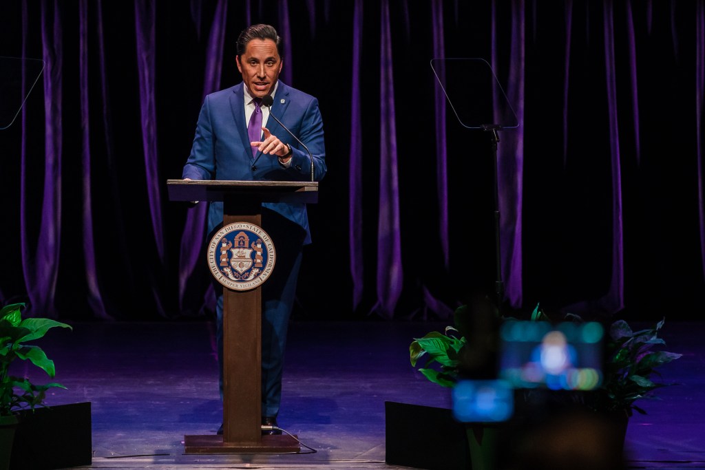 Mayor Todd Gloria delivers 2023 State of the City address at the Civic Theatre on Jan. 10, 2023.