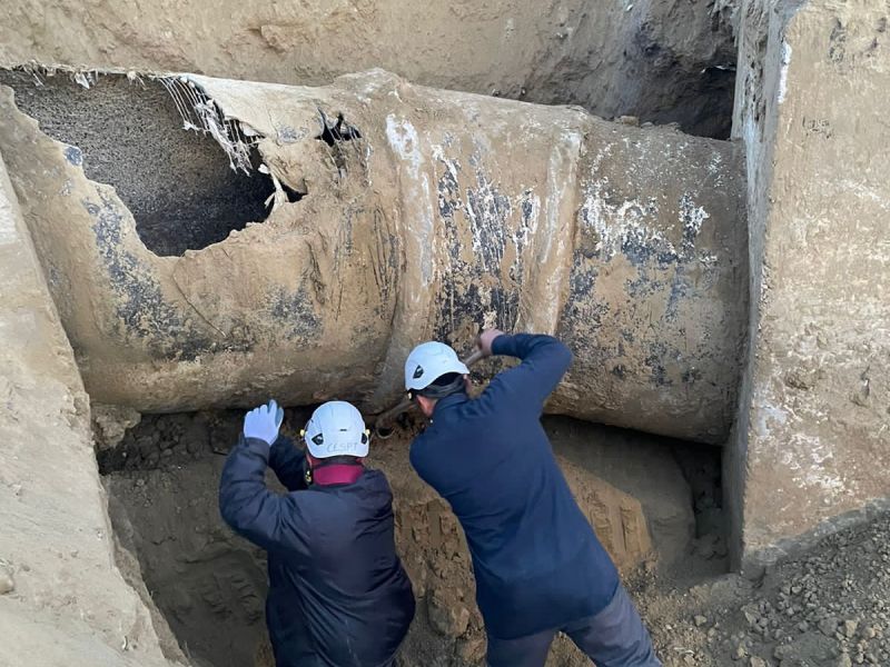 Large pipe rupture in Tijuana causes spill into San Diego on Feb. 10, 2023. / Courtesy of CESPT