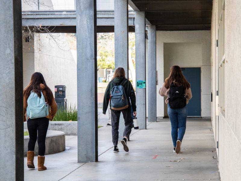 Students on campus at Bear Valley Middle School of the Escondido Union School District. / File photo by Adriana Heldiz
