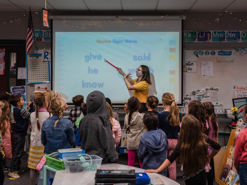 Children participate in an activity at Blossom Valley Elementary School in El Cajon on Nov. 28, 2022.