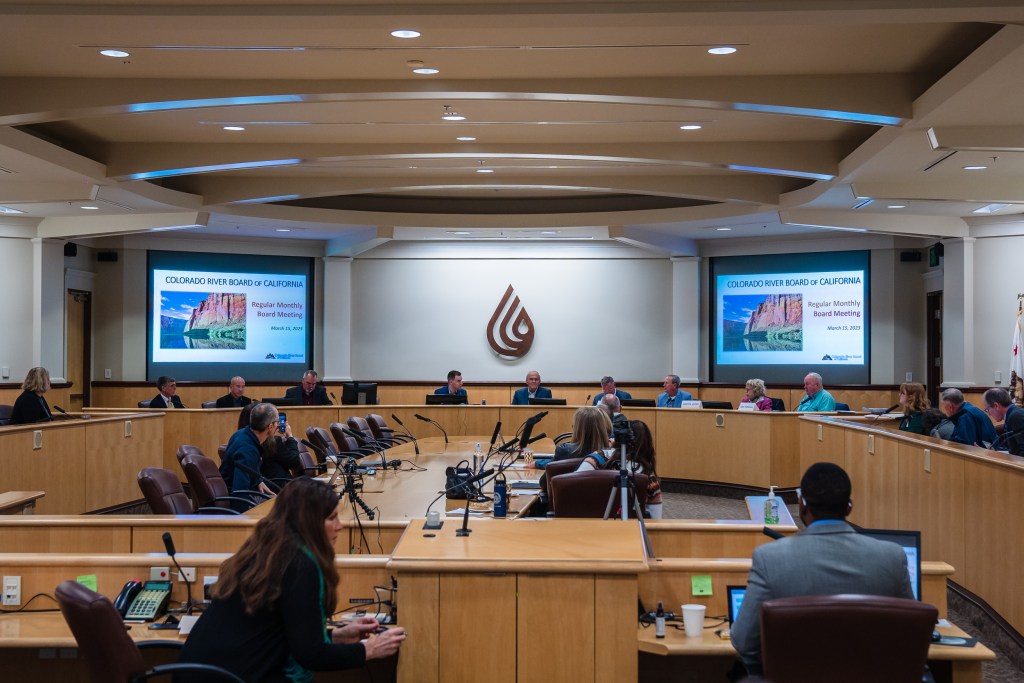 Colorado River Board of California meeting at the San Diego County Water Authority on March 15, 2023.