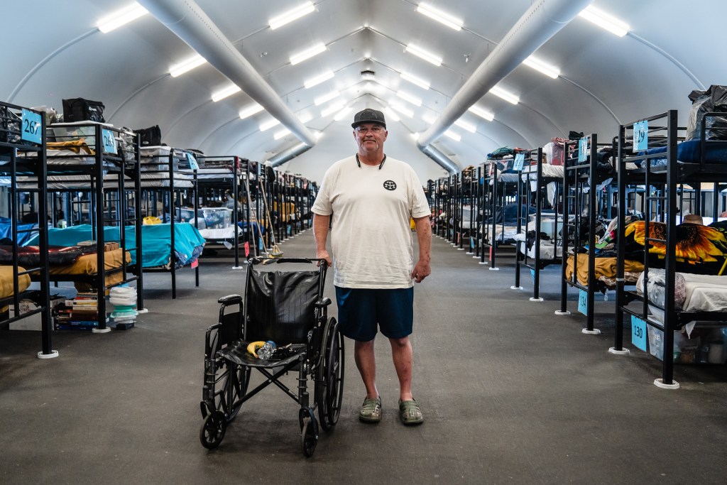 Robert Dukes at Alpha Project shelter in the East Village on March 27, 2023.