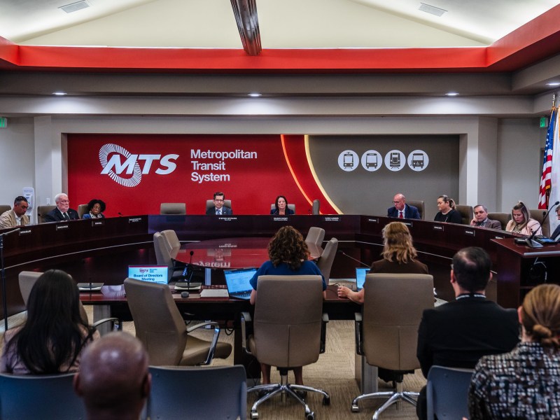MTS board meeting in downtown on April 20, 2023.