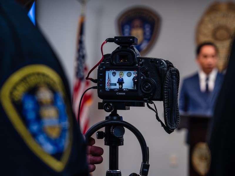 Mayor Todd Gloria during a press conference in downtown on April 20, 2023.