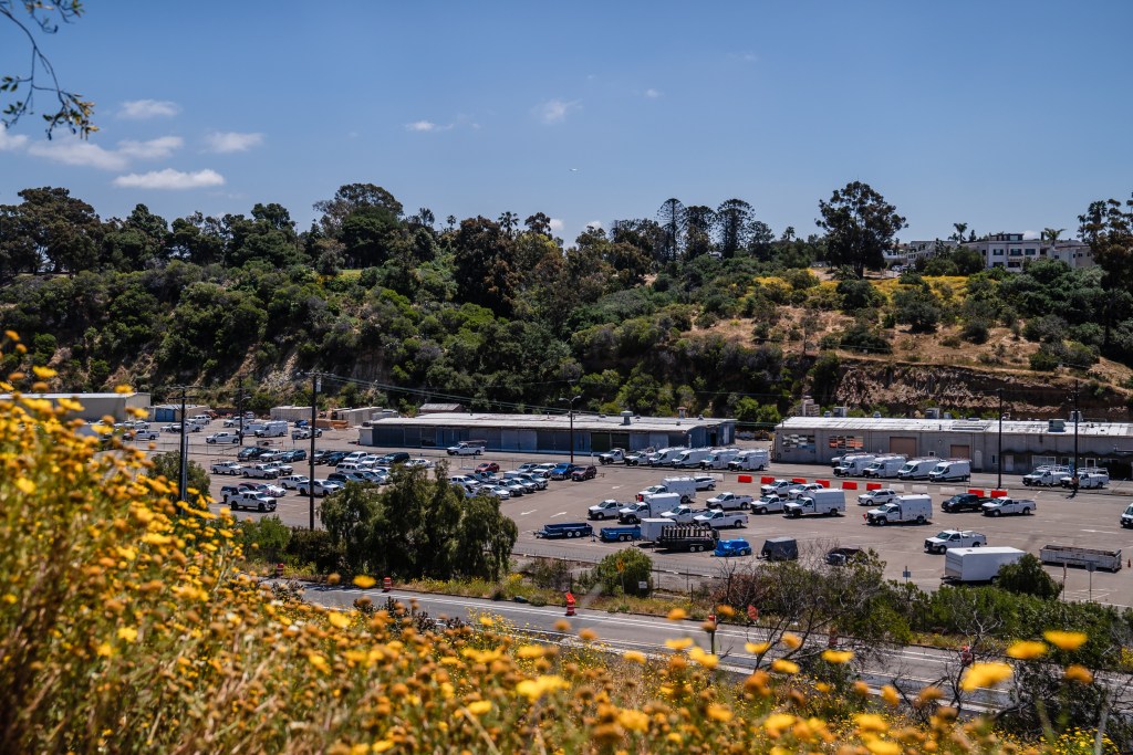 View of the city's 20th and B Street maintenance yard on May 8, 2023, that could become a safe sleeping site for unhoused people. The city previously used the site as a temporary campground during the Hepatitis A outbreak in 2017.