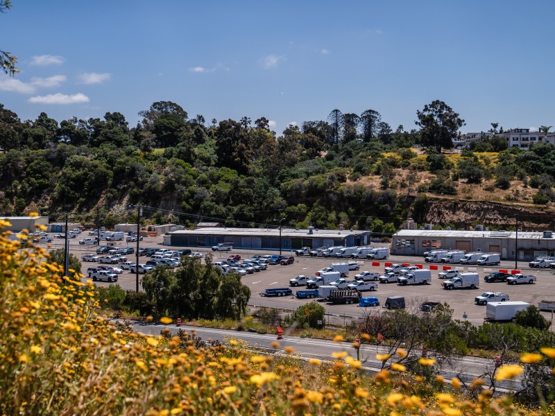 View of the city's 20th and B Street maintenance yard on May 8, 2023, that could become a safe sleeping site for unhoused people. The city previously used the site as a temporary campground during the Hepatitis A outbreak in 2017.