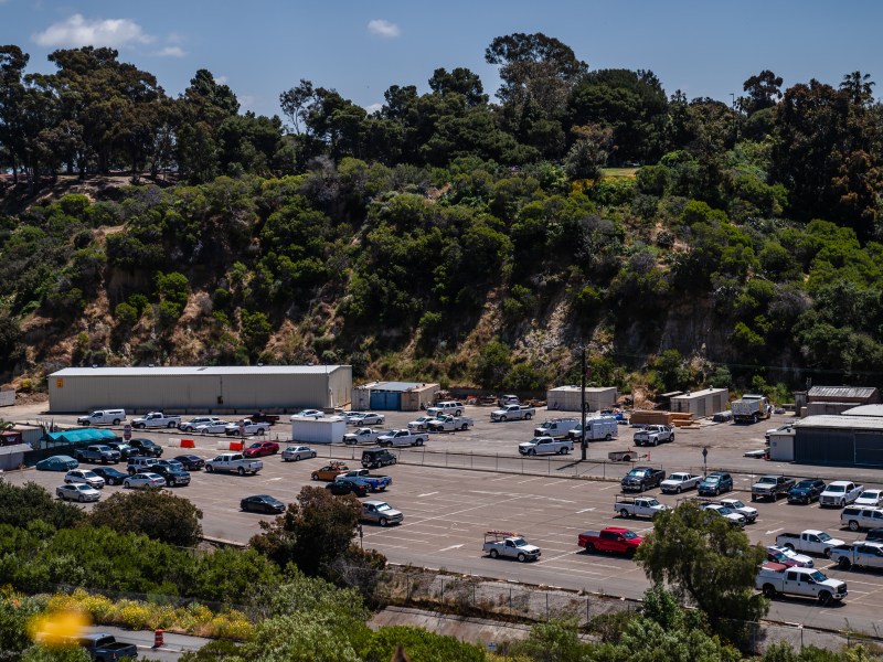 View of the city's 20th and B Street maintenance yard on May 8, 2023, that could become a safe sleeping site for unhoused people. The city previously used the site as a temporary campground during the Hepatitis A outbreak in 2017.