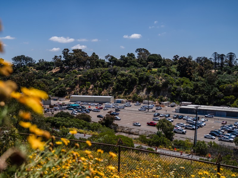 View of the city's 20th and B Street maintenance yard on May 8, 2023, that could become a safe sleeping site for unhoused people. The city previously used the site as a temporary campground during the Hepatitis A outbreak in 2017.