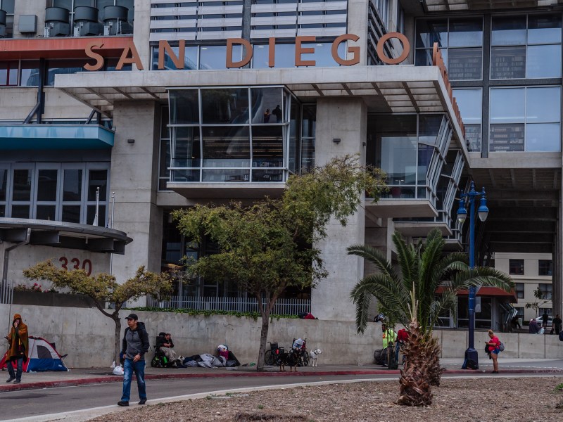 The San Diego Central Library in the East Village on May 12, 2023.