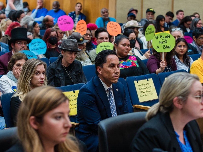 Mayor Todd Gloria before speaking in City Council Chambers in downtown on June 13, 2023.