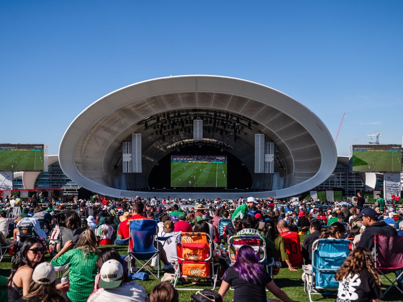 The Rady Shell at Jacobs Park during the Mexico vs Argentina World Cup game on Nov. 26, 2022.