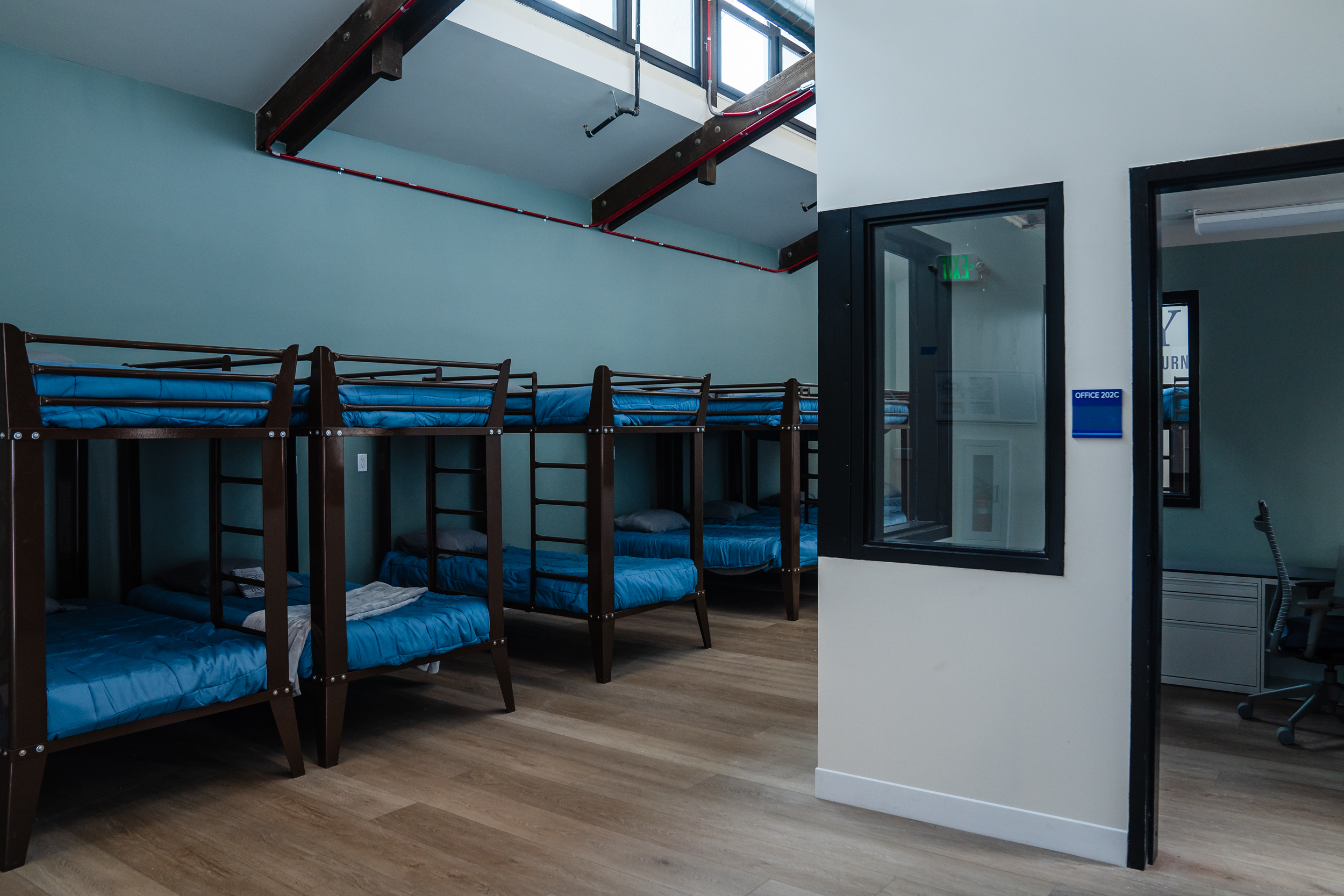 Living quarters at the Oceanside Navigation Center on July 21, 2023.