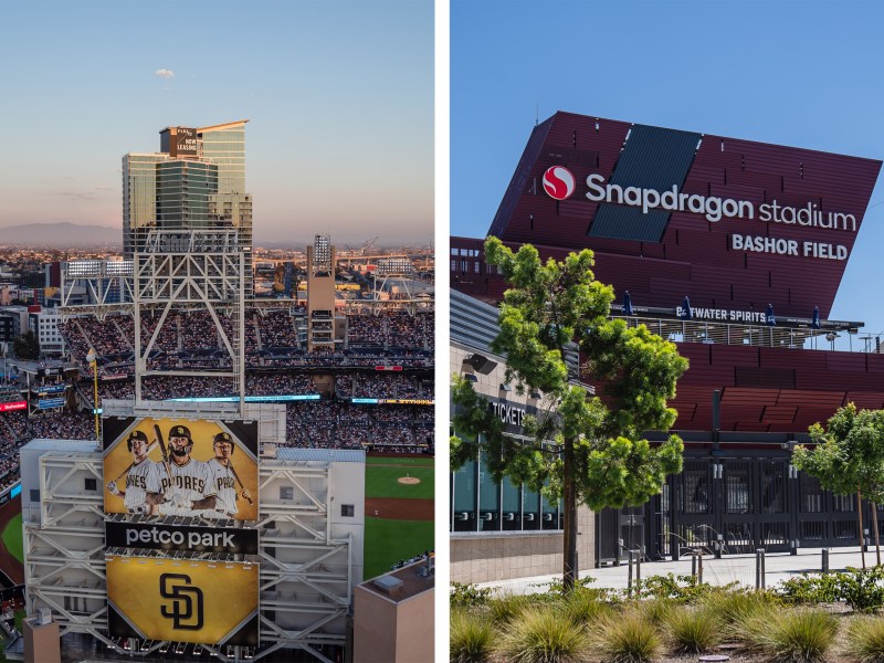 Petco Park and Snapdragon Stadium.