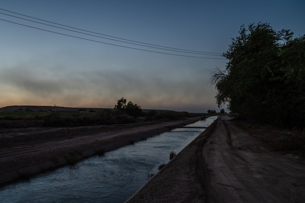 View of an irrigation ditch in Imperial Valley on Oct. 10, 2023.