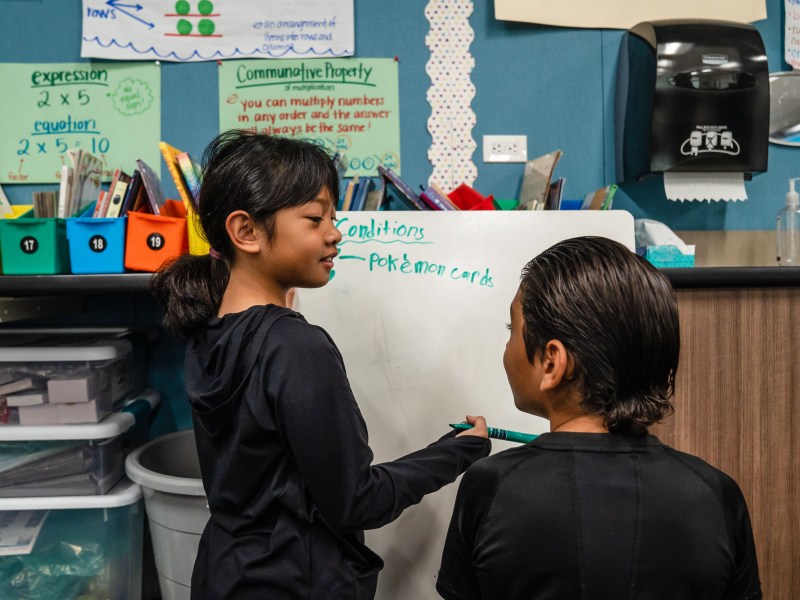 Third graders work on a class assignment at Fahari L. Jeffers Elementary School in Chula Vista on Nov. 7, 2023.