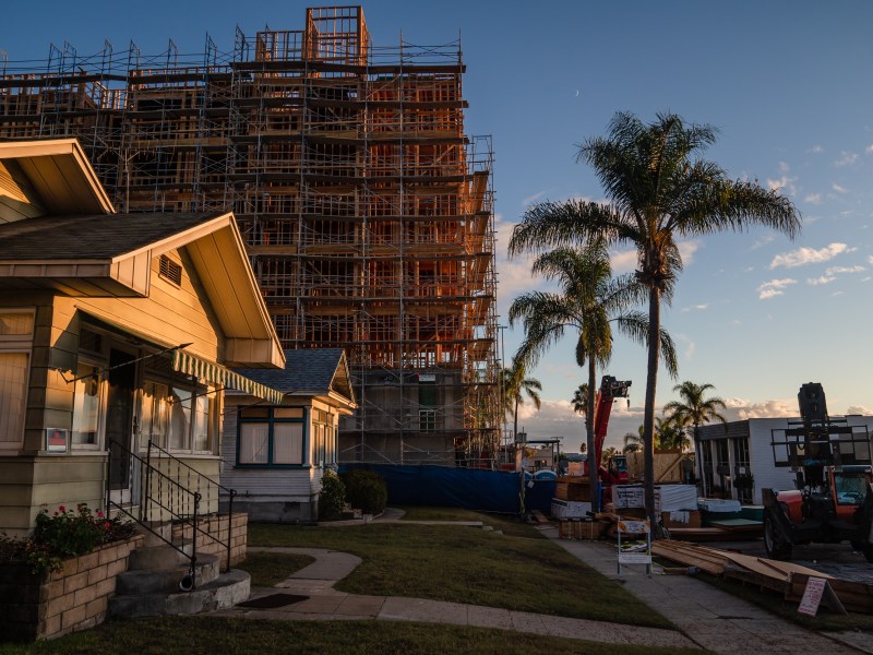 A multifamily housing project in North Park on Nov. 17, 2023.