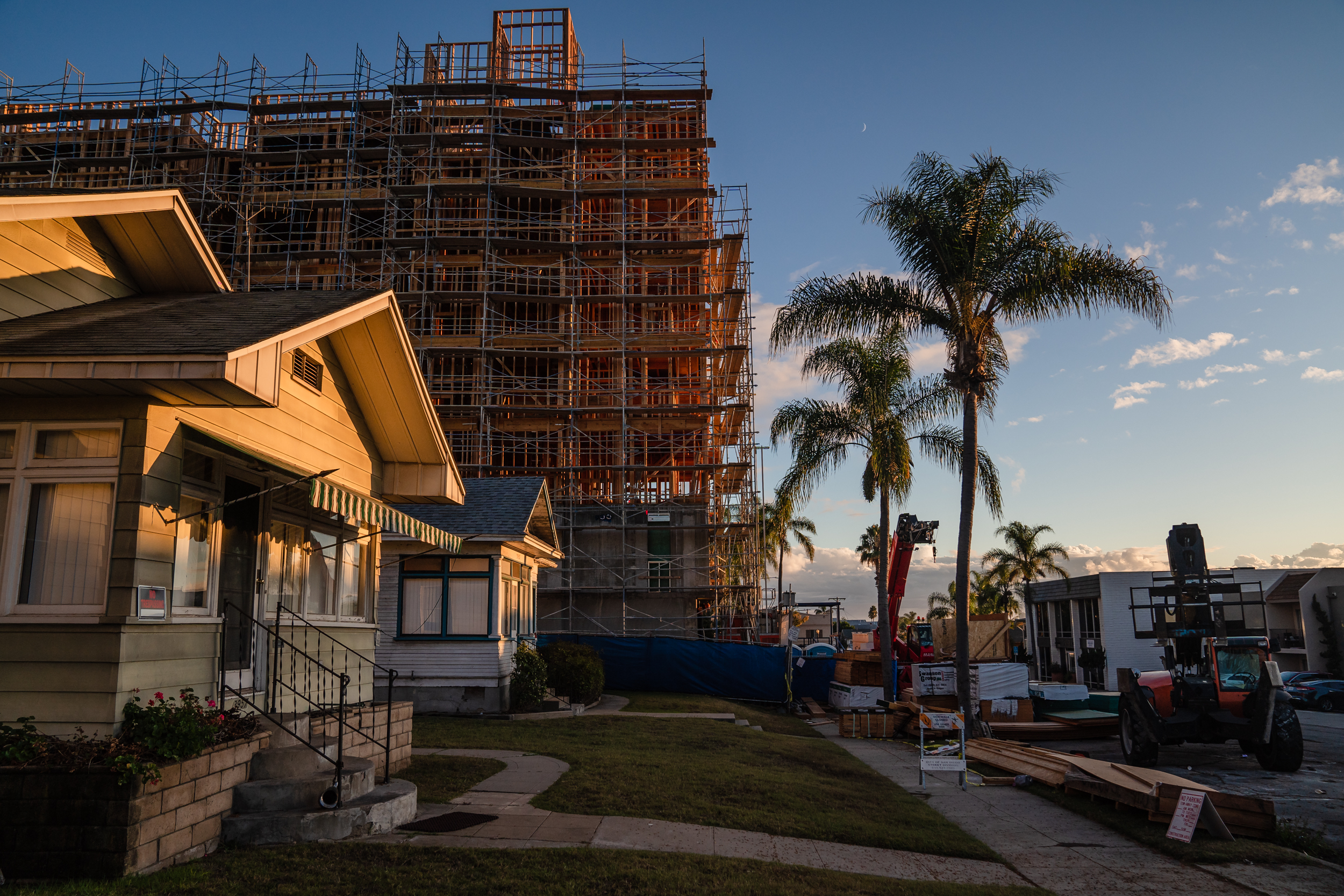 A multifamily housing project in North Park on Nov. 17, 2023.