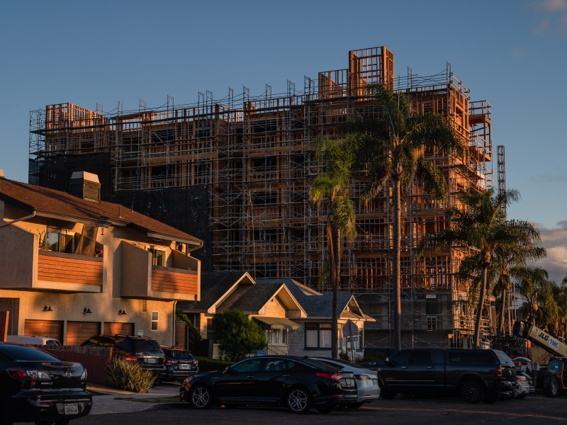 A multifamily housing project in North Park on Nov. 17, 2023.