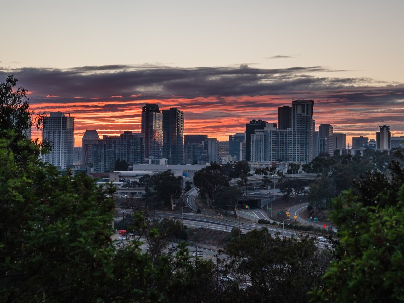 View of downtown from Golden Hill Park on Nov. 17, 2023.
