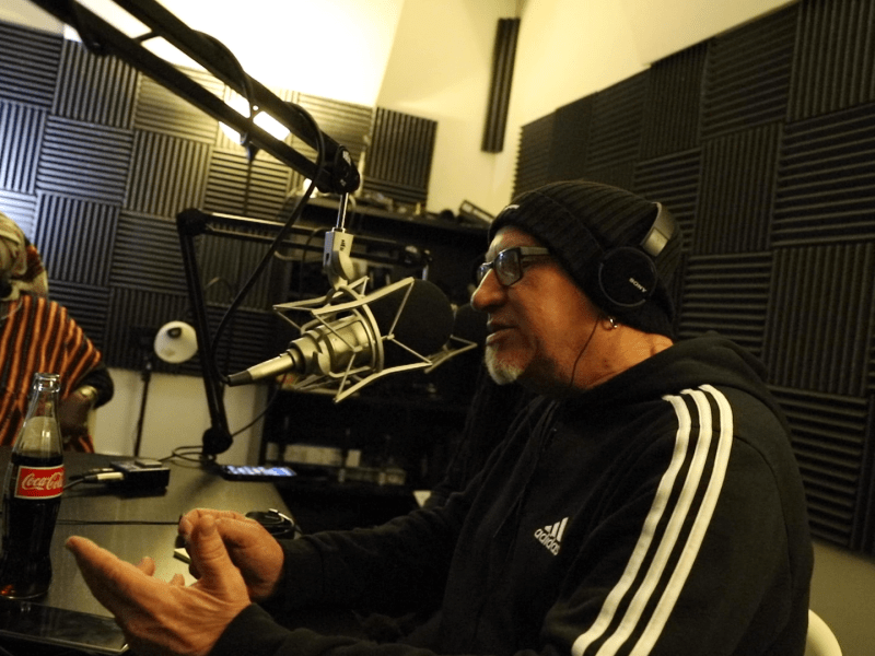 Tim Pyles, Makeda Cheatom in VOSD Podcast sudio