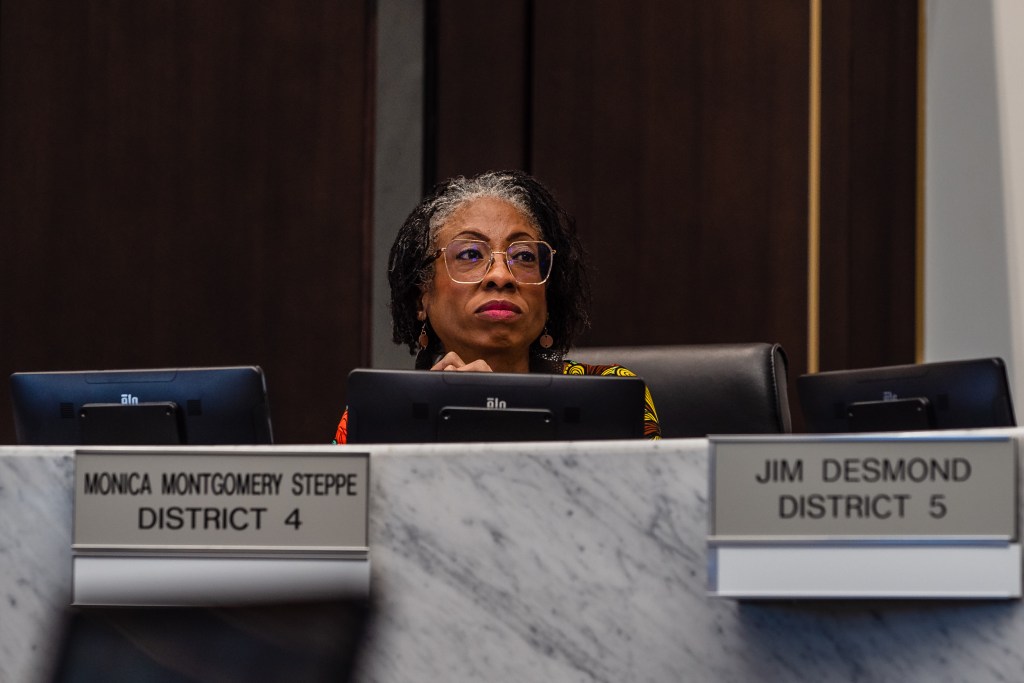 Monica Montgomery Steppe Tuesday before officially becoming the San Diego County supervisor for District 4 in downtown on Dec. 5, 2023.