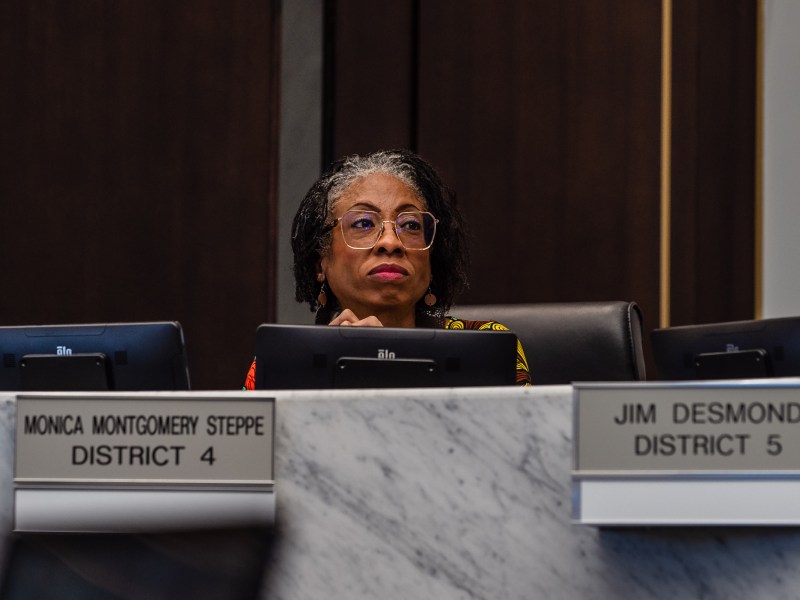 Monica Montgomery Steppe Tuesday before officially becoming the San Diego County supervisor for District 4 in downtown on Dec. 5, 2023.